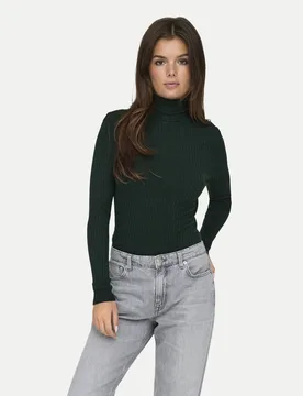Rollkragenpullover ONLKarol Grün M - Only - FashionsVida