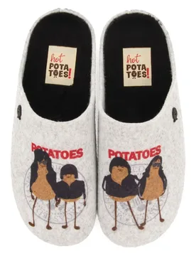 Pantoufles Lastovo Grey / Gray EU 45 - Hot Potatoes - FashionsVida