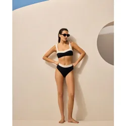 Braga de bikini reductora alta bicolor