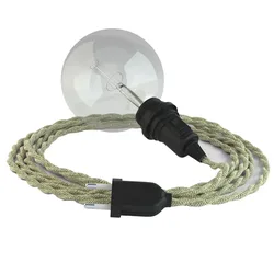 Cables Lampe Suspendue Pour Abat-jour Tn01 3 M Beige / Black One Size