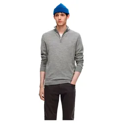 Maglione Con Mezza Zip Tray Medium Grey Melange M
