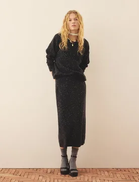 Falda de punto con lentejuelas - Southern Cotton - FashionsVida