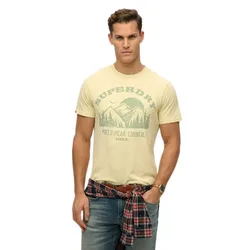 T-shirt à Manches Courtes Lo-fi Outdoor Mono Relaxed Laguna Yellow Marl 3XL