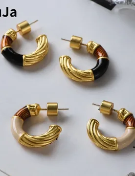 Trendy Jewelry Simply Design Popular Temperament C Shape Metal Earrings For Women Female Gifts Vintage Delicate Accessories - Aliexpress - FashionsVida