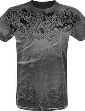 T-Shirt - Thunderstorm - S bis 3XL - für Männer - Größe 3XL - grau - Männer - male - Outer Vision - FashionsVida