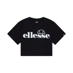 Womens Silo Cropped T-Shirt - Black Cotton - Size 16 Uk