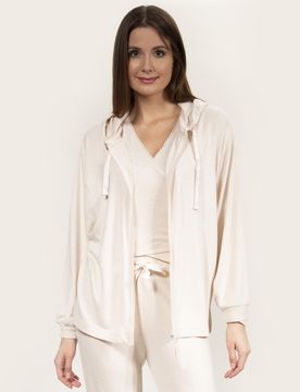 Sweat-shirt à capuche Beige beige M/L