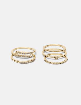 Set Di 5 Anelli Lucidi