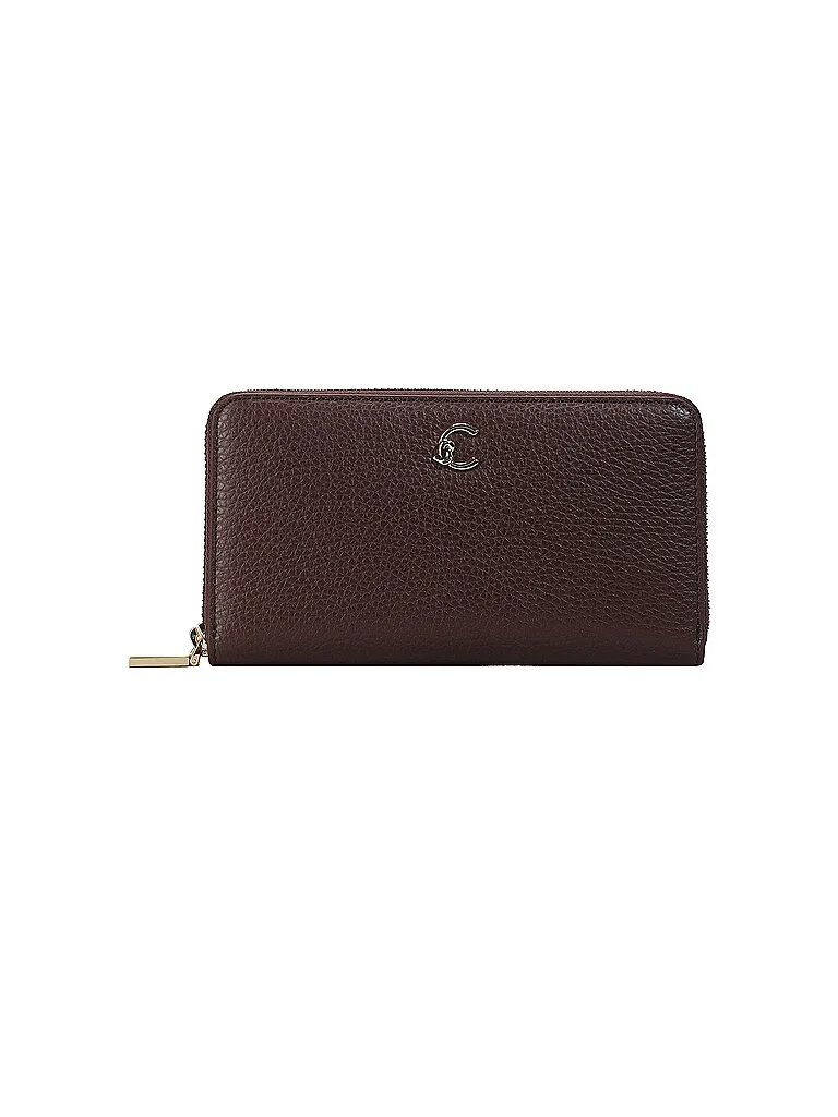 Billetera METALLIC SOFT rojo oscuro - Coccinelle - FashionsVida