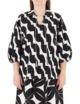 Blusa in cotone NERO 25