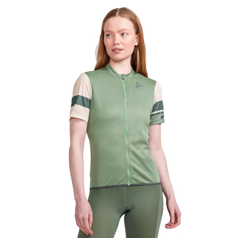 Maglia A Maniche Corte Core Endur Logo Jade / Ecru - Craft - FashionsVida
