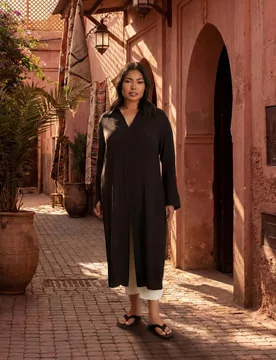 Longline Tunic Black female - Live Unlimited London - FashionsVida