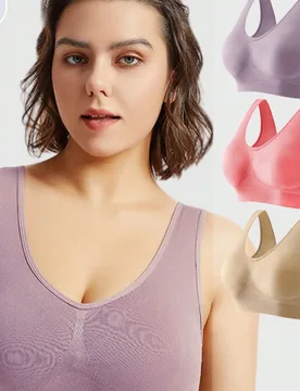 Set de 3 sujetadores deportivos para mujer, sujetador deportivo sin costuras y sin relleno de unicolor y multifuncional para tallas grandes - Shein - FashionsVida