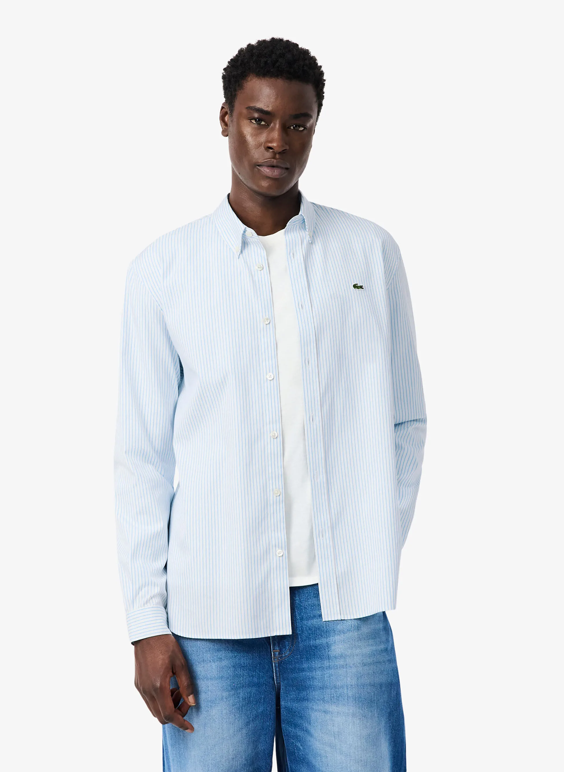 LACOSTE CAMICIA OXFORD A RIGHE 44 - Lacoste - FashionsVida