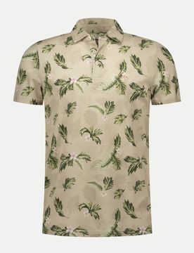 Poloshirt mit Allover-Druck Beige M