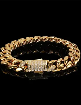 Hip Hop Stainless Steel Bracelet Bling CZ Clasp Jewelry for Men Designs Cuban Link Bracelet Free Custom Logo Drop Shipping - Aliexpress - FashionsVida
