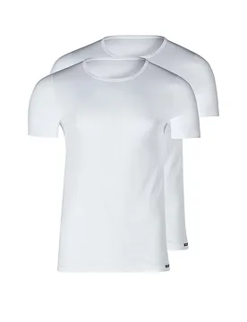 T-Shirt 2er Pkg. white weiss L herren - Skiny - FashionsVida
