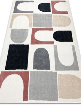 Teppiche Teppich Fusion 0213 Weiß / Dunkelrosa - 80x150 Cm 80x150 Cm