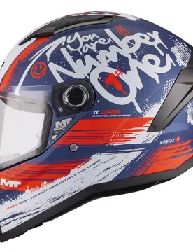 Casco Moto Integrale STINGER 2 ROCKET C17 Blu Ros taglia S - MT Helmets - FashionsVida