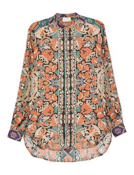 Camicia in seta stampata