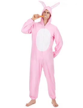 Lustiger Hase Kostüm für Erwachsene Kaninchen rosa-weiss - KARNEVAL-MEGASTORE - FashionsVida
