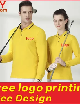 Cotton long sleeved T-shirt shirt polo shirt can print embroidered logo Spring and Autumn men's and women's work clothes - Aliexpress - FashionsVida