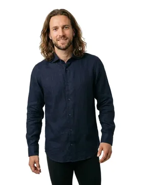 Chemise à Manches Longues 3260047 Linen Slim Fit Evening Blue XL - Gant - FashionsVida