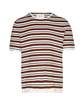NN.07 T-Shirt BARI creme M herren - NN.07 - FashionsVida