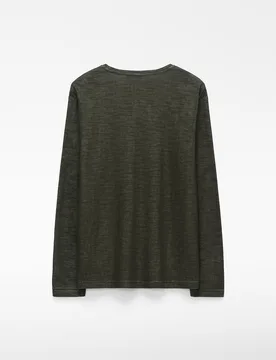 Camiseta de manga larga de hombre con doble tejido - Adolfo Dominguez - FashionsVida