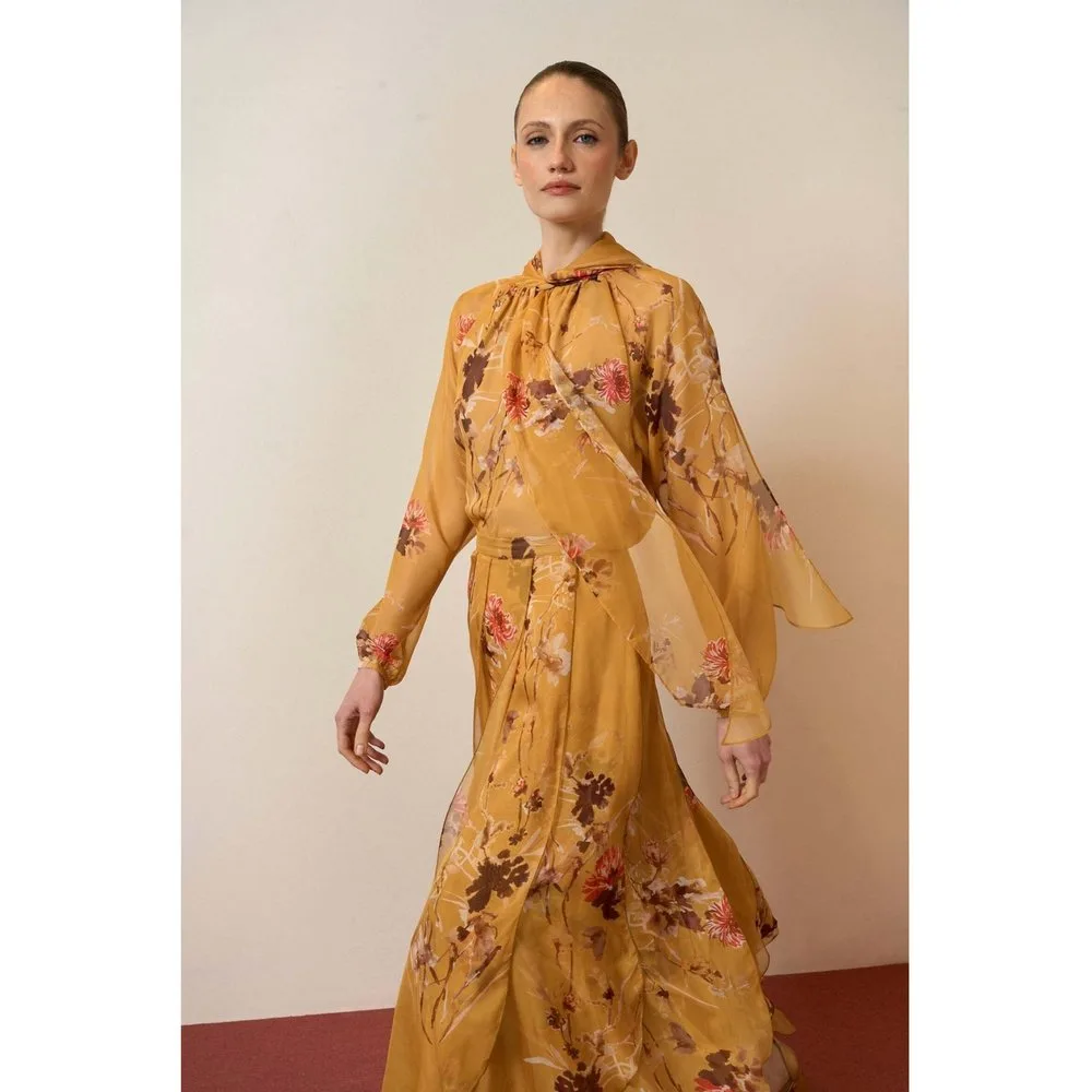 Blusa de mujer de gasa estampada - Bimani - FashionsVida