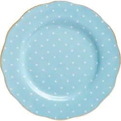 Plato de postre Polka Blue