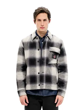 Chemise à Manches Longues Padded Overshirt Black Onyx S