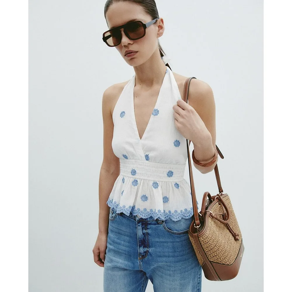 Sfera - Top bordado allover - Sfera - FashionsVida