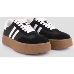 Zapatillas deportivas de mujer con plataforma y cierre de cordones