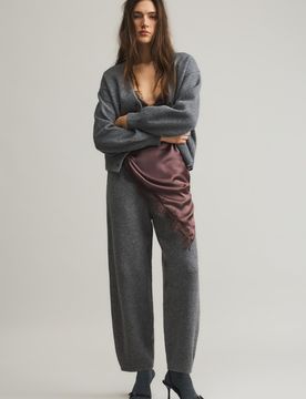 Pantaloni Barrel In Maglia