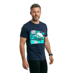 Food Over Processed Short Sleeve T-shirt Blue M Men