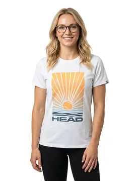 Vision Short Sleeve T-shirt White / Apricot S - Head Racket - FashionsVida