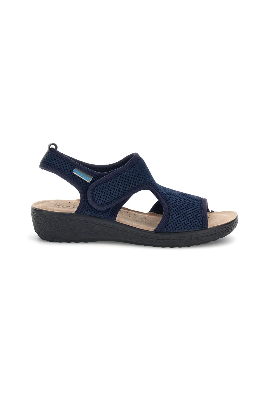 Sandali blu con apertura laterale da donna 55B85F 37 - Fly Flot - FashionsVida