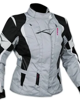 Giacca Moto In Tessuto A-Pro Touring Evo Traveller Lady Grey taglia L - American-pro - FashionsVida