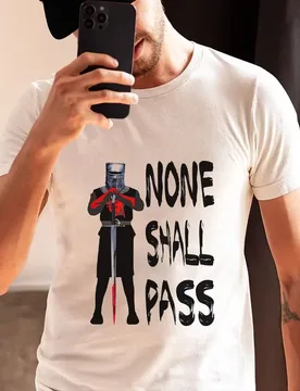 Style Movie King Retro Vintage Knight 90s Funny Monty Python Gift T-shirt Short Sleeve Tee British Comedy Graphic clothes - Aliexpress - FashionsVida