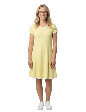 Robe Longue à Manches Courtes Dot Pineapple L