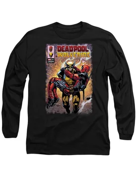Deadpool Wolverine Wolverine Saves Deadpool Comic Long Sleeve T-Shirt, Black - Black - Size: 2XL - Marvel - FashionsVida