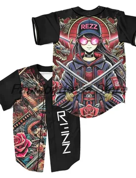 Rezz Rave Baseball Jersey For Edm Festival Merch V-Neck Short Sleeve Button-Down Shirts Men Women Streetwear Tops - Aliexpress - FashionsVida