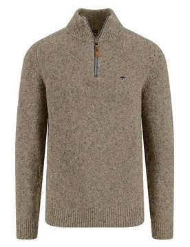 Maglione Con Mezza Zip 151036 Winter White S