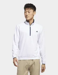 Mens Top Leggero Con Mezza Zip - Bianco, bianco bianco Uomo taglia XL