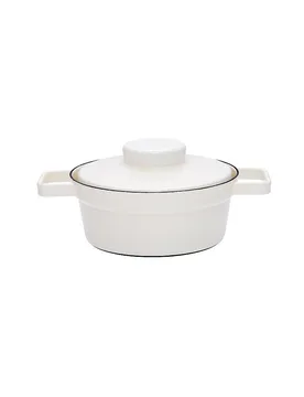 Cacerola de esmalte con tapa Aromapot - Truehomeware 20cm 1,2l blanco - Riess - FashionsVida