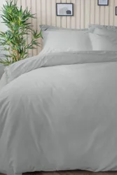 Thread Count Bamboo Duvet Cover Platinum King - Grey - Size: King