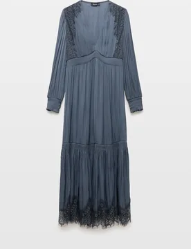 Vestido con detalle de blonda - Tintoretto - FashionsVida