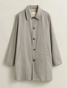 Gabardina de hombre en mezcla de algodón cuadros - Gant - FashionsVida