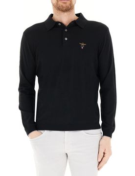 Polo in lana NERO XL